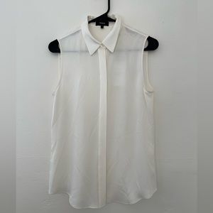 Theory silk sleeveless button up